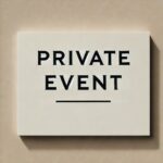 Cremation sign that says Private Event